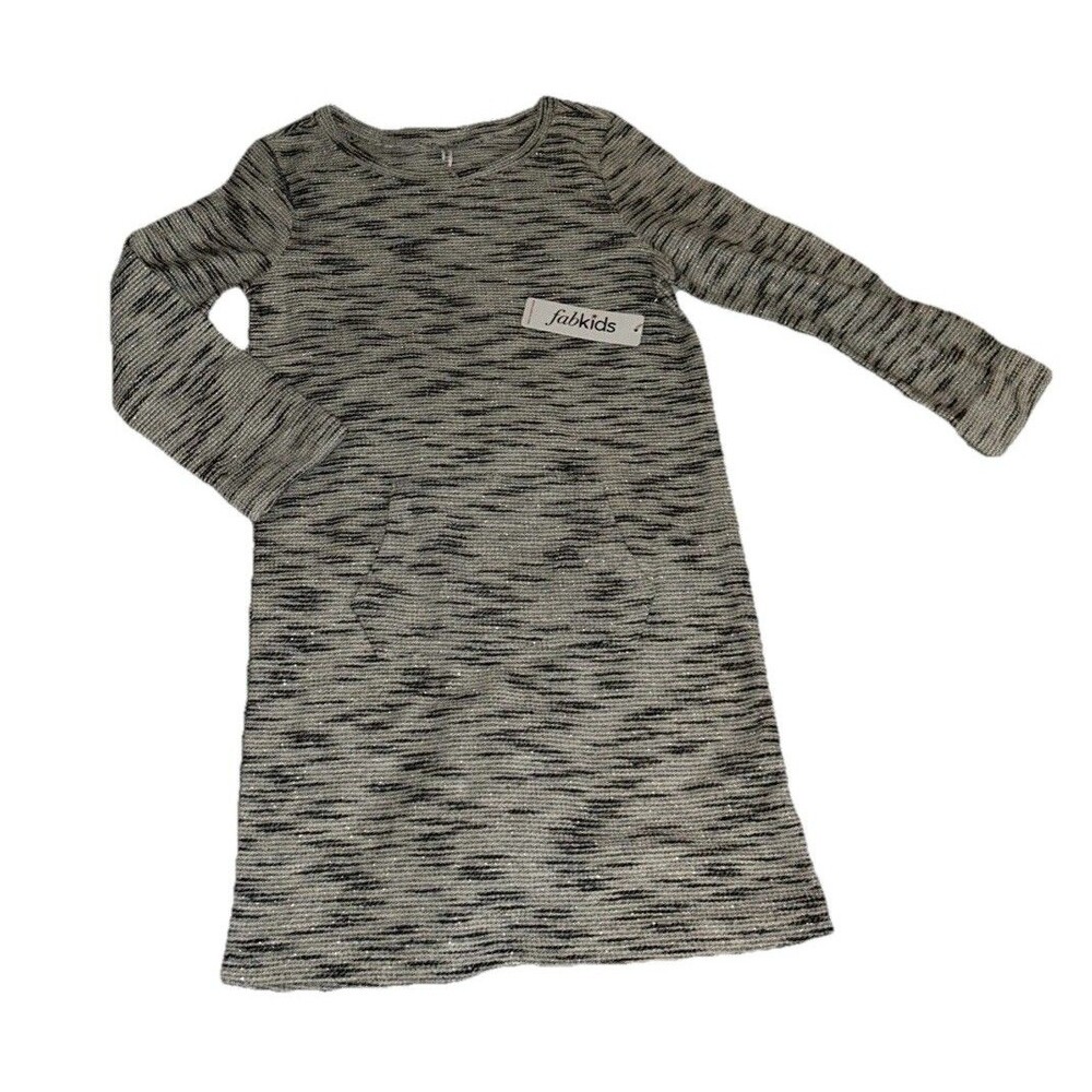 New With Tags Fabkids XL Long Sleeve Pullover Gray Sweater Shirt Middle Pocket